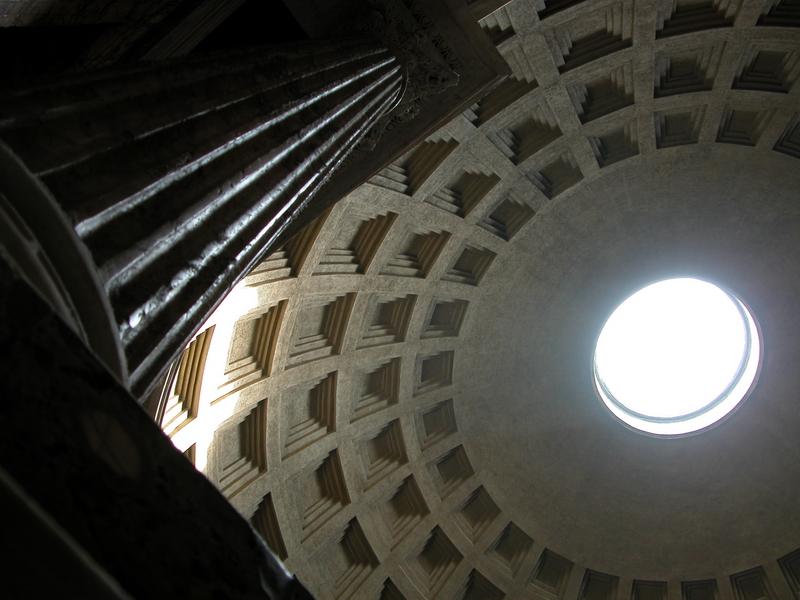 The dome of the Pantheon, Rome, Italy